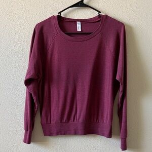 American Apparel Heathered Burgundy Crewneck Sweatshirt